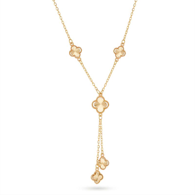 گردنبند زنانه طلا طرح ون کلیف b0007