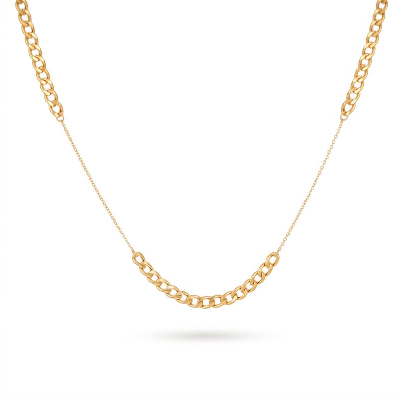 گردنبند طلا زنانه طرح کارتیه B0021