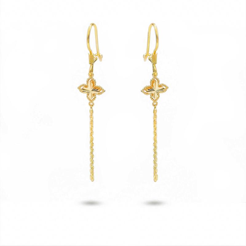 گوشواره طلا زنانه طرح گل g0004