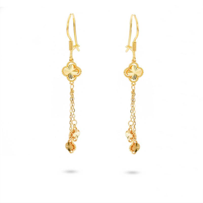 گوشواره طلا زنانه طرح ون کلیف g0003