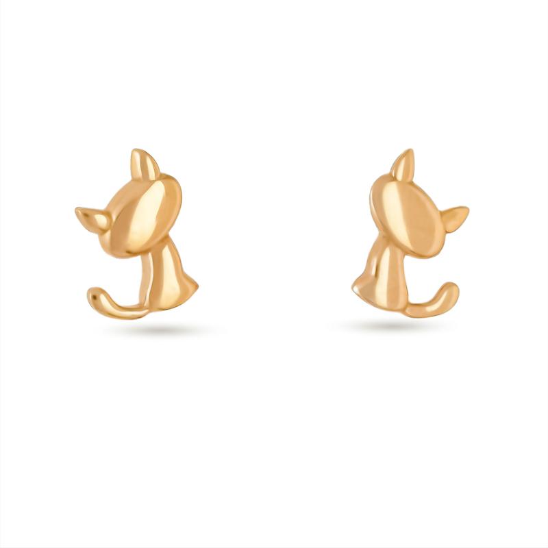 گوشواره میخی طرح گربه g0017