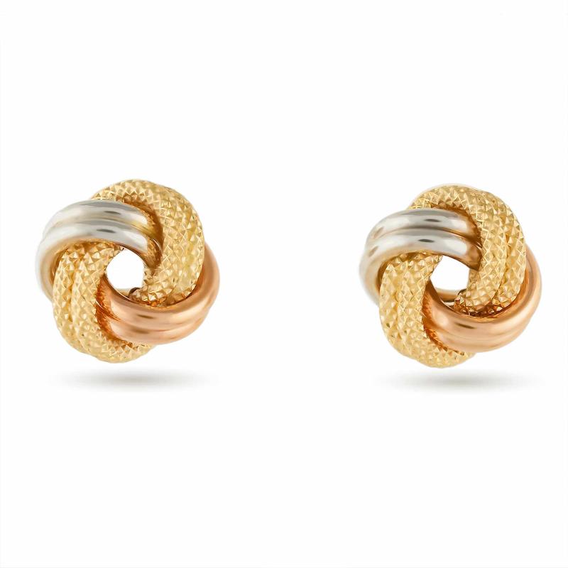 گوشواره طلا کلاسیک مدرن طرح گره g0054