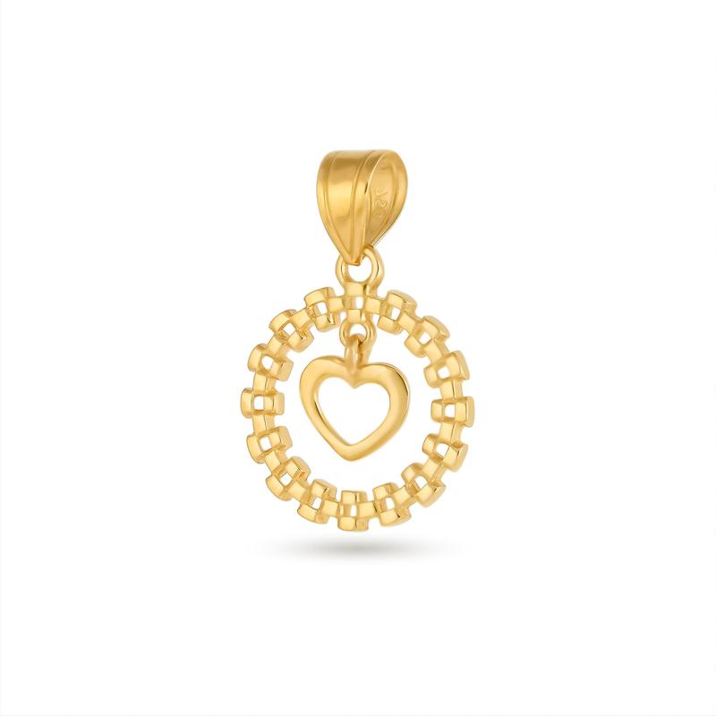 آویز گردنبند طلا طرح قلب M0035