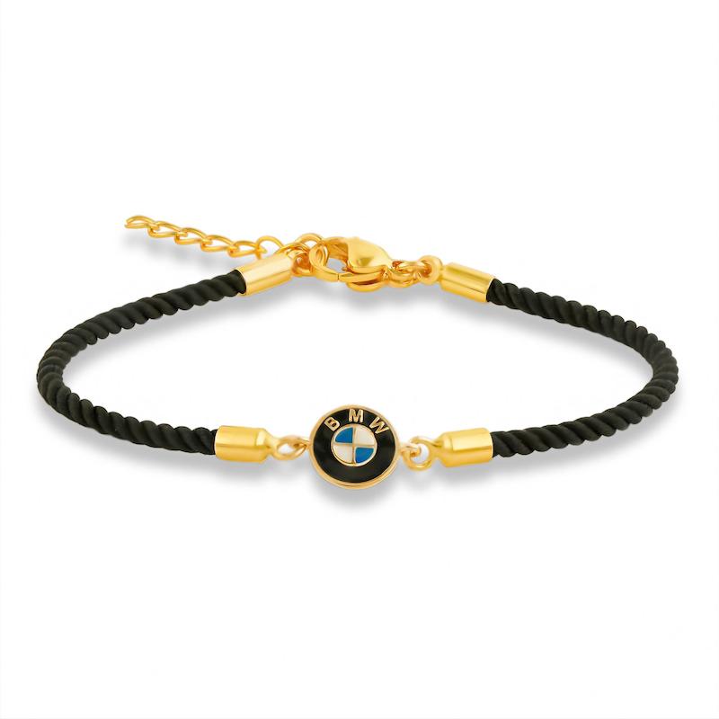 دستبند طلا بچگانه مدل آسانسوری طرح BMW کد D0108