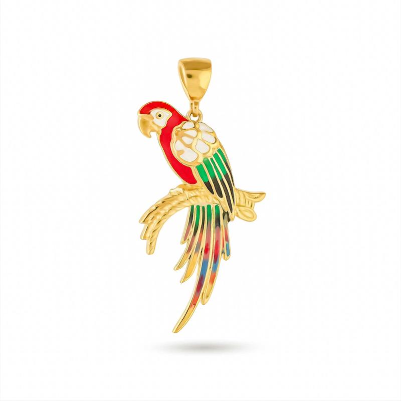آویز گردنبند طلا زنانه مدل طوطی M0245