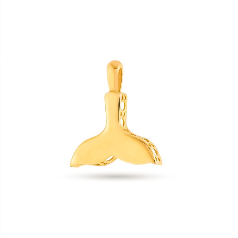 آویز گردنبند طلا زنانه مدل دم وال M0294