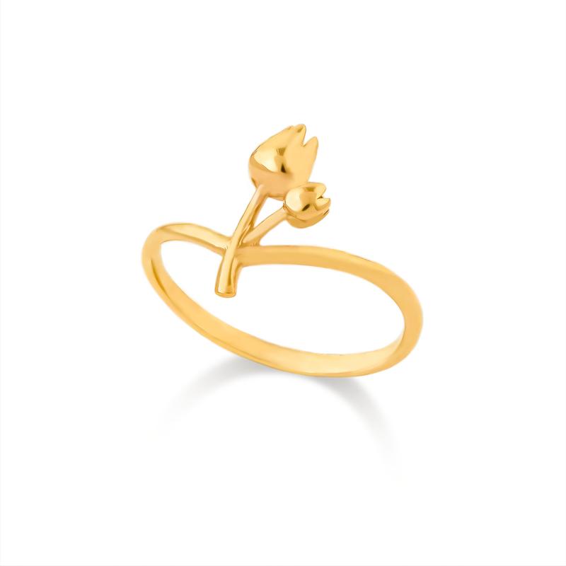 انگشتر طلا 18عیار زنانه مدل غنچه A0064n