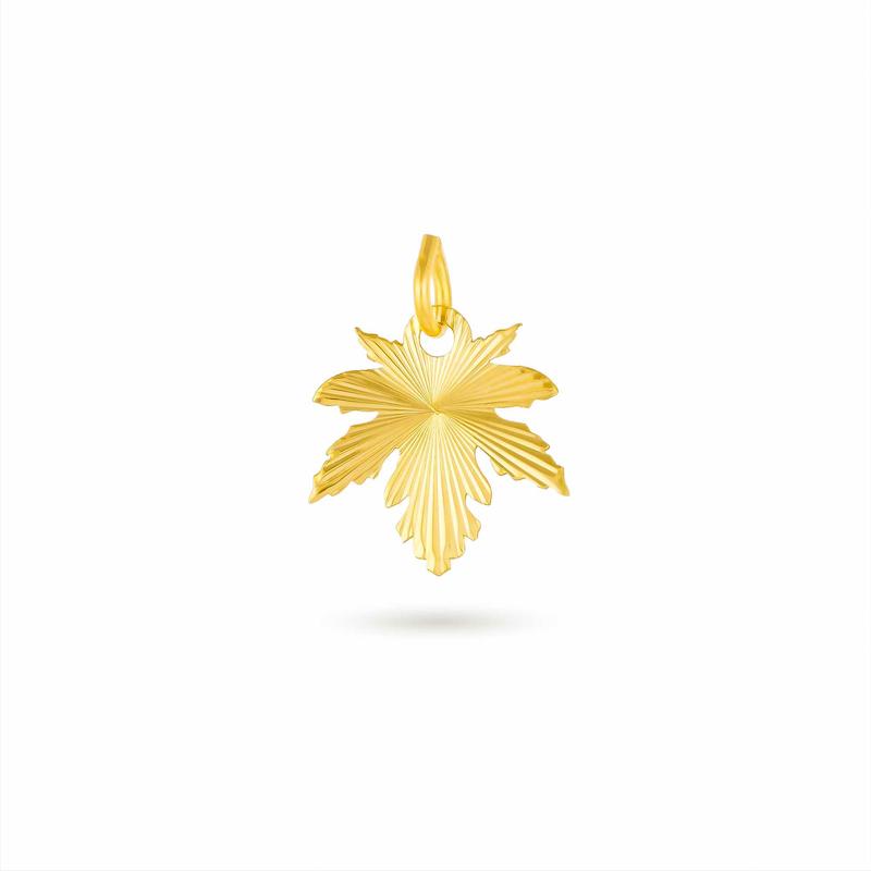 آویز گردنبند طلا 18عیار طرح برگ m0081