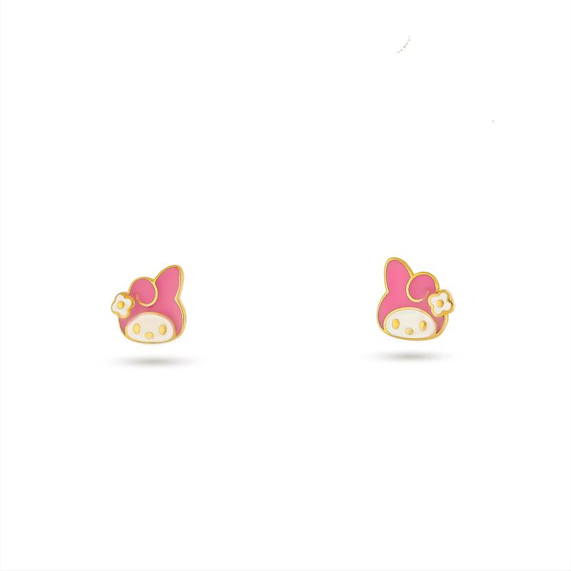 گوشواره طلا 18 عیار بچگانه مدل ملودی G0127