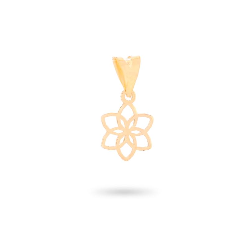 آویز گردنبند طلا زنانه طرح گل اسلیمی M0138