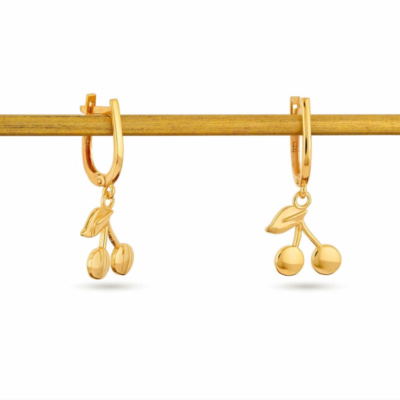 گوشواره آویز طلا 18 عیار زنانه مدل گیلاس G0151