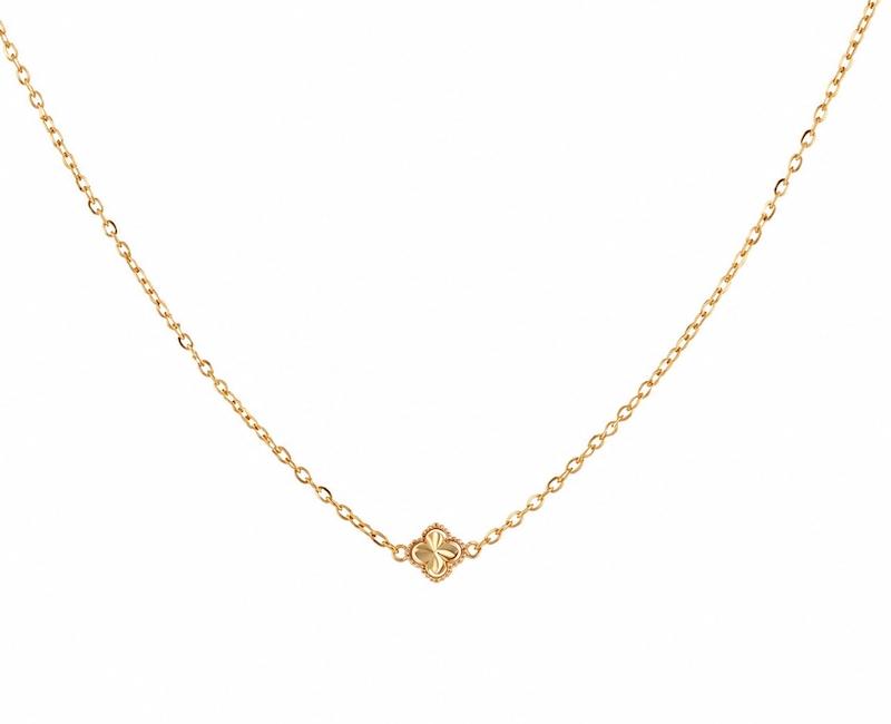 گردنبند طلا 18 عیار زنانه مدل ون کلیف B0099