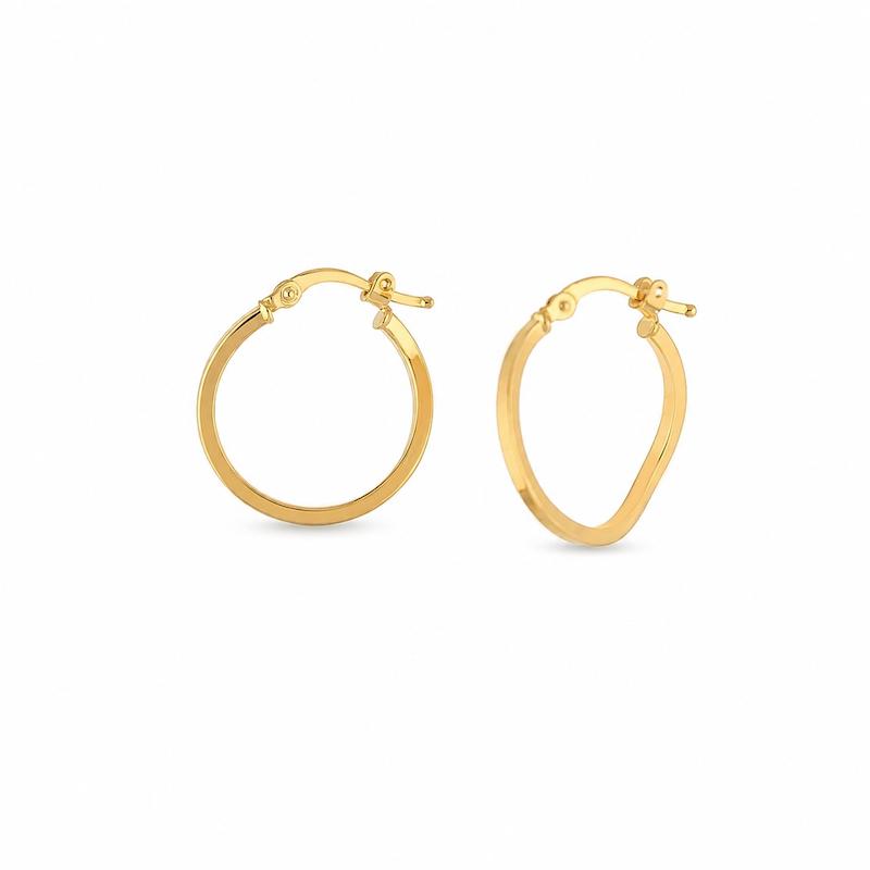 گوشواره طلا 18 عیار زنانه مدل حلقه ای G0115