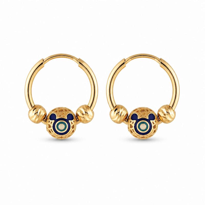 گوشواره حلقه ای طلا 18 عیار بچگانه مدل البرنادو G0165