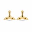 گوشواره طلا 18 عیار میخی مدل دم وال G0160w