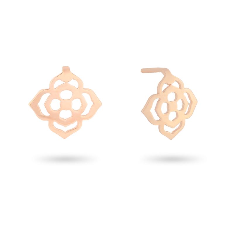 گوشواره طلا زنانه میخی طرح گل g0082