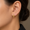 گوشواره میخی طلا 18 عیار مدل پاپیون G0202