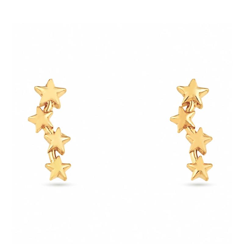 گوشواره میخی طلا 18 عیار مدل ستاره G0211