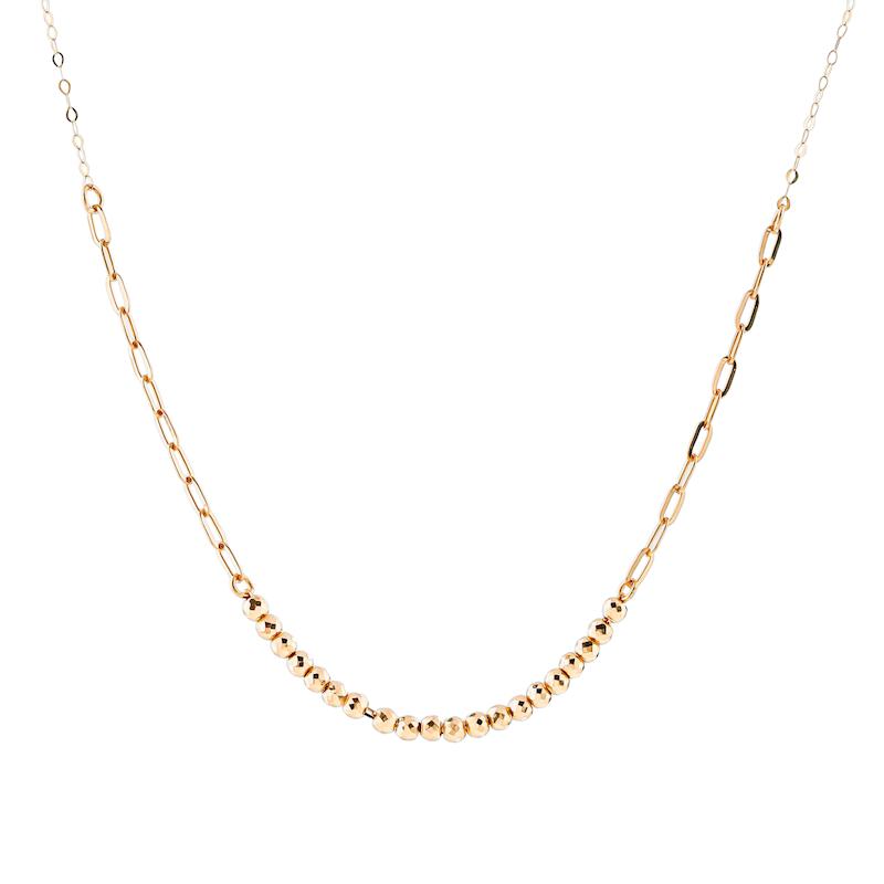 گردنبند زنانه طلا مینیمال طرح گوی B0023