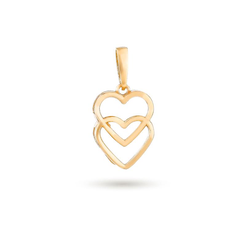 آویز گردنبند طلا زنانه ورنا طرح قلب M0121