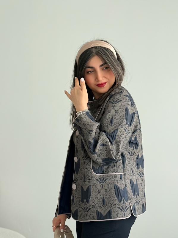 کت شاپرک سورمه ای 