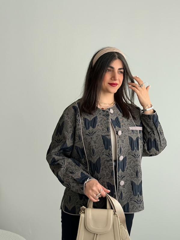 کت شاپرک سورمه ای 