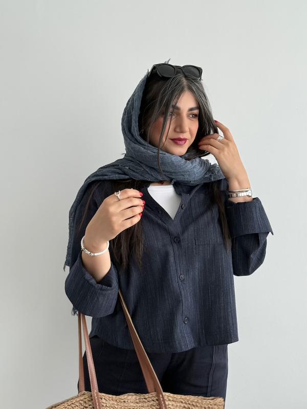 ست شومیز شلوار نیلی