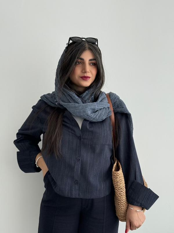 ست شومیز شلوار نیلی
