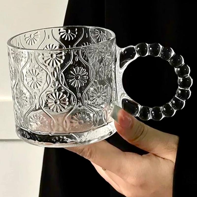 پک 6 عددی لیوان دسته مرواریدی