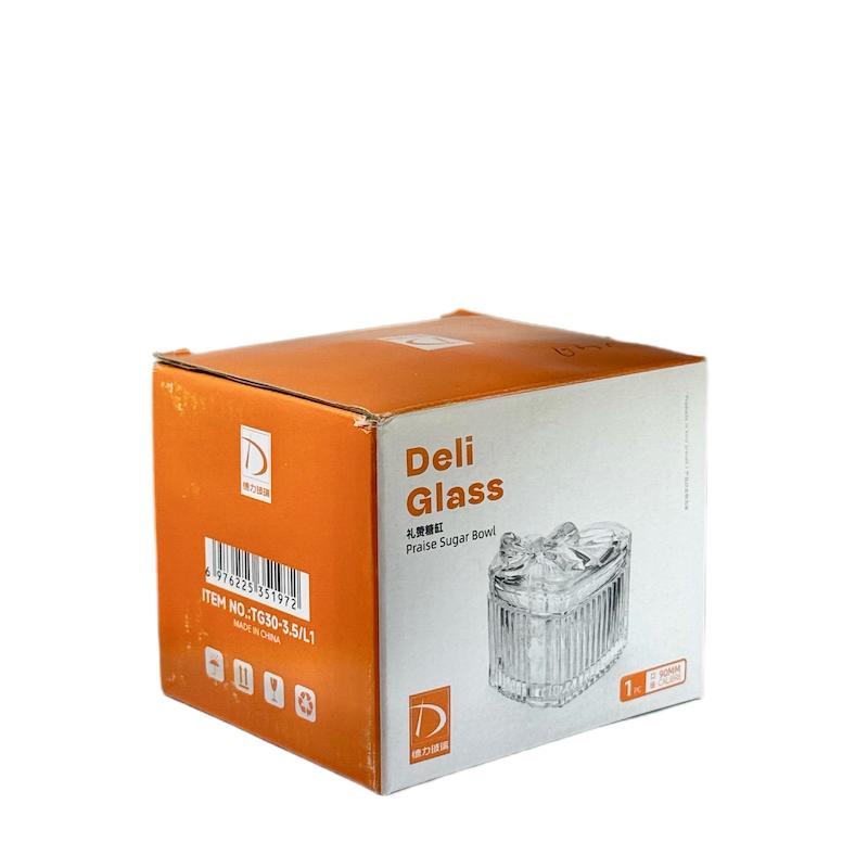 قندان بلور قلبی طرح پاپیون برند Deli