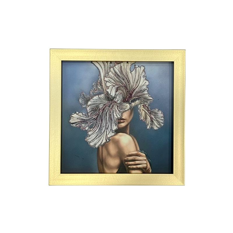 تابلوی هنری طرح برجسته (30x30) با فریم پی‌وی‌سی