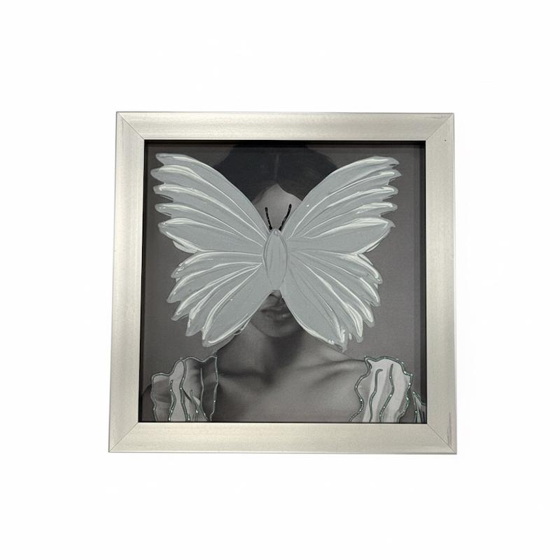 تابلوی دیواری طرح برجسته (30x30) با فریم لوکس PVC