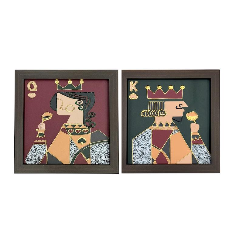 ست تابلو برجسته شاه و ملکه