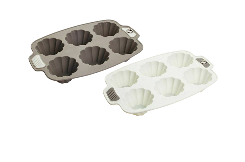 قالب کیک سیلیکونی نسوز ام‌بی مدل SK-1180 طرح کاپ‌کیکی گل ۶ خانه