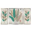 تابلو دکوراتیو برجسته سه تیکه طرح برگ