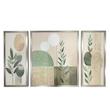 تابلو دکوراتیو برجسته سه تیکه طرح برگ‌مینیمال