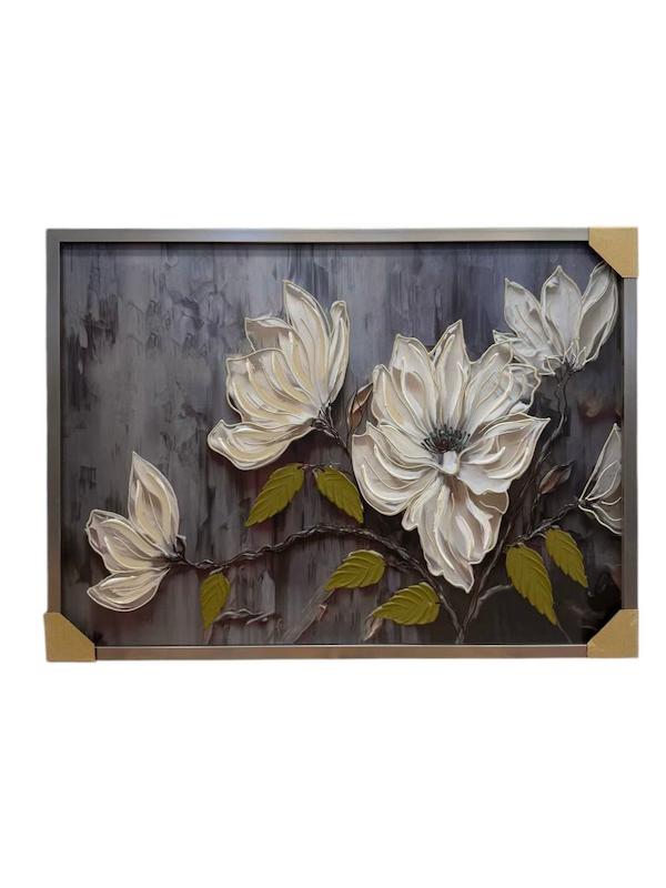 تابلو دکوراتیو برجسته ابعاد 110*80سانتیمتر گل