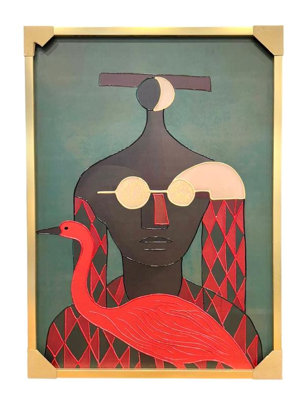 تابلو دکوراتیو برجسته ابعاد 110*80 لیبرال