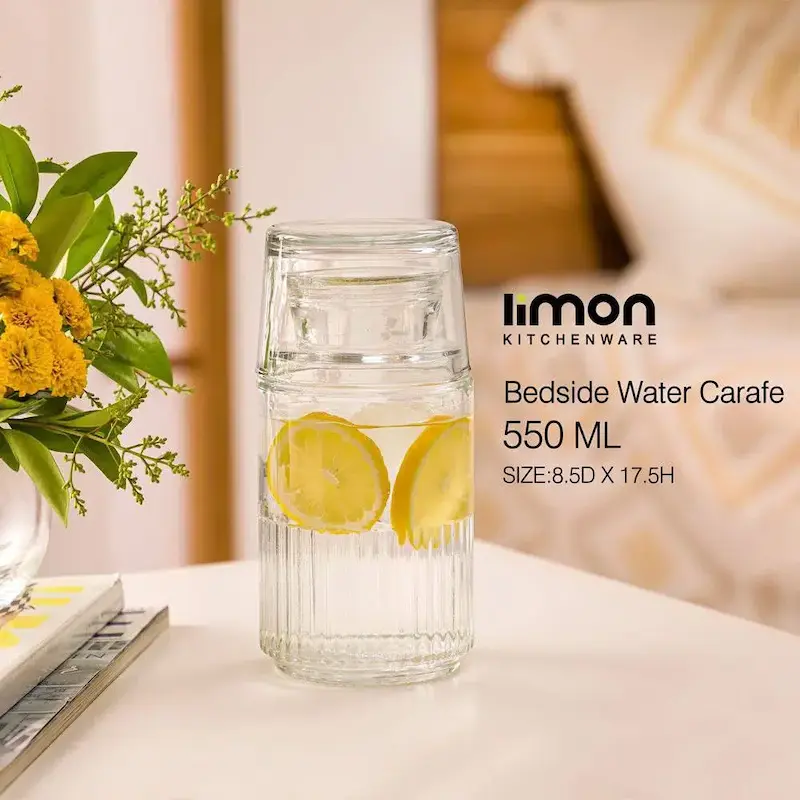 بطری و لیوان 550 میلی لیتر شب لیمون کد 2354