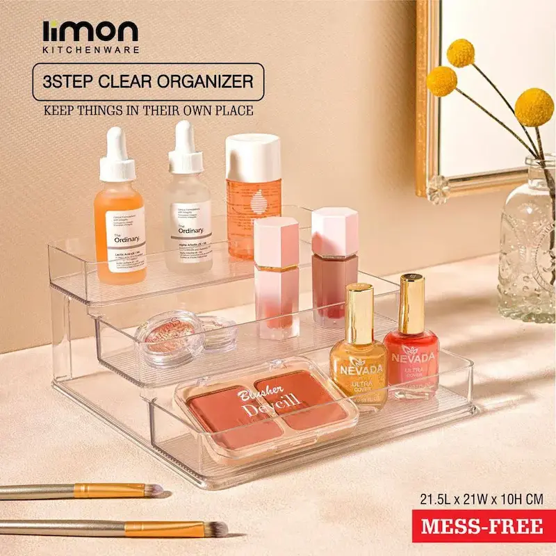 نظم دهنده رومیزی شفاف 3 پله لیمون کد 2365