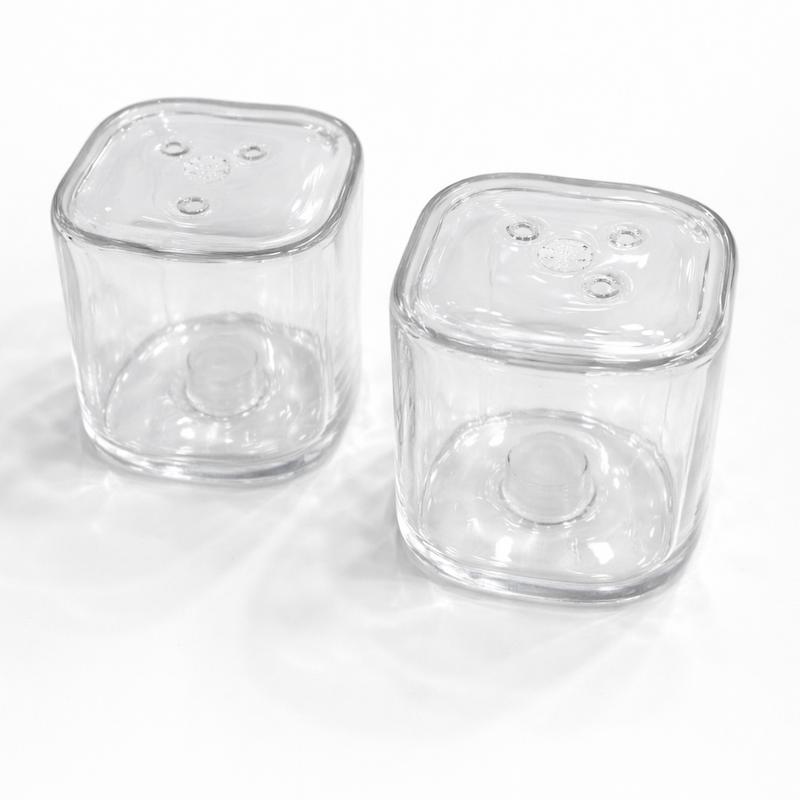 نمکدان پیرکس مدل مربعی وارداتی جفتی