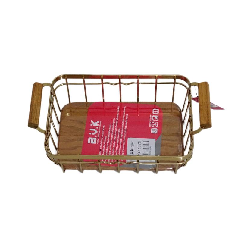 سبد میوه مستطیل BVK مدل کاریزما طلایی کد VK411325