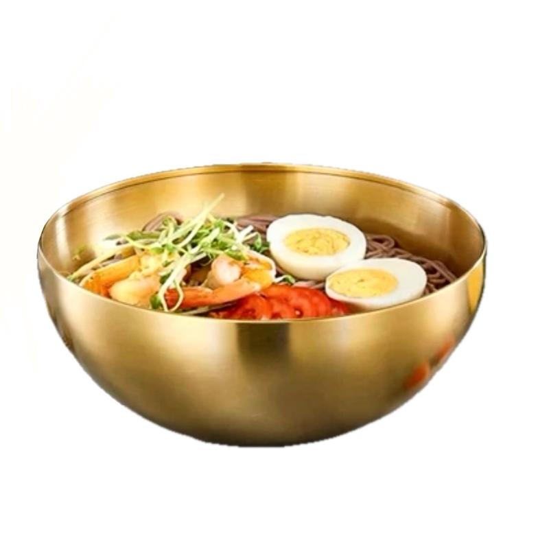 کاسه استیل طلایی قطر 28 و 20 سانتیمتر