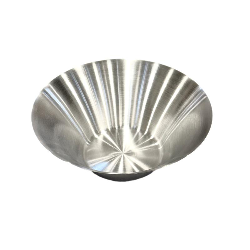 کاسه مخروطی استیل نقره ای