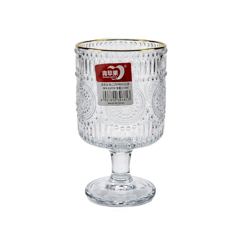 دسرخوری و بستنی‌خوری مدل زارا لبه طلایی پایه‌دار 6 نفره | Deli Glass