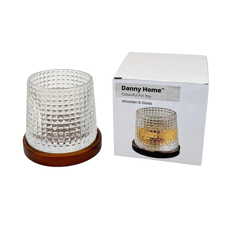 لیوان چرخشی با زیره چوبی 