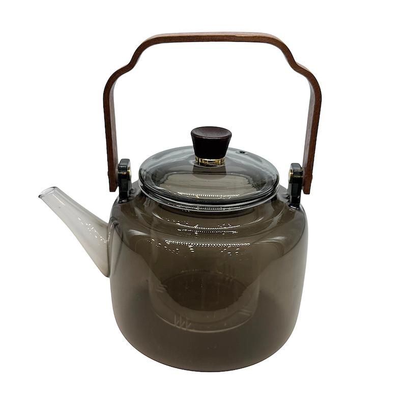 قوری دودی پیرکس با دسته چوبی کد 222 