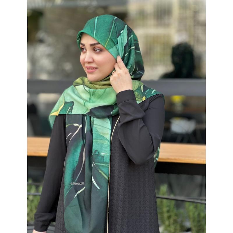 روسری سبز  طرح لارا®️