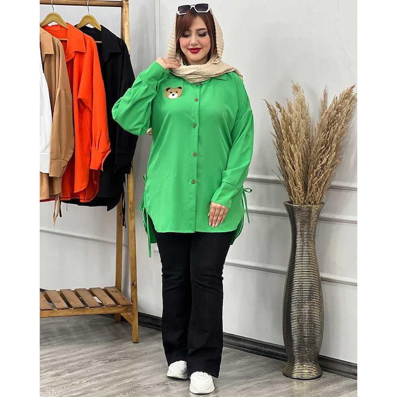 شومیز مانتویی استیکر خرسی🌜🦚