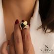 انگشتر نگین‌دار طرح‌طلا ژوپینگ⚙️⚙️